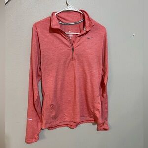 Nike orange Long Sleeve Quarter-Zip Top medium running, workout